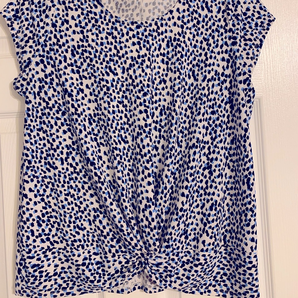 Gathered bottom, rayon blouse